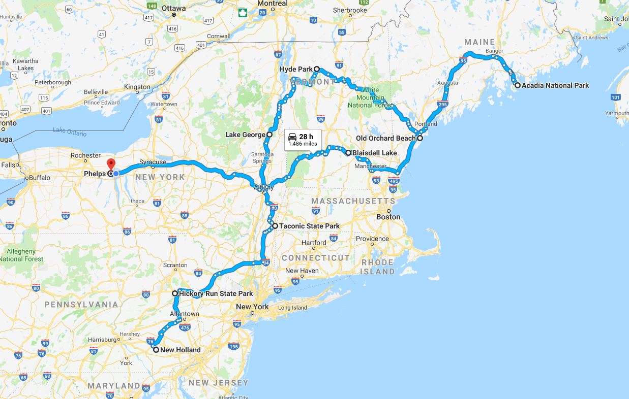 map of our travels so far